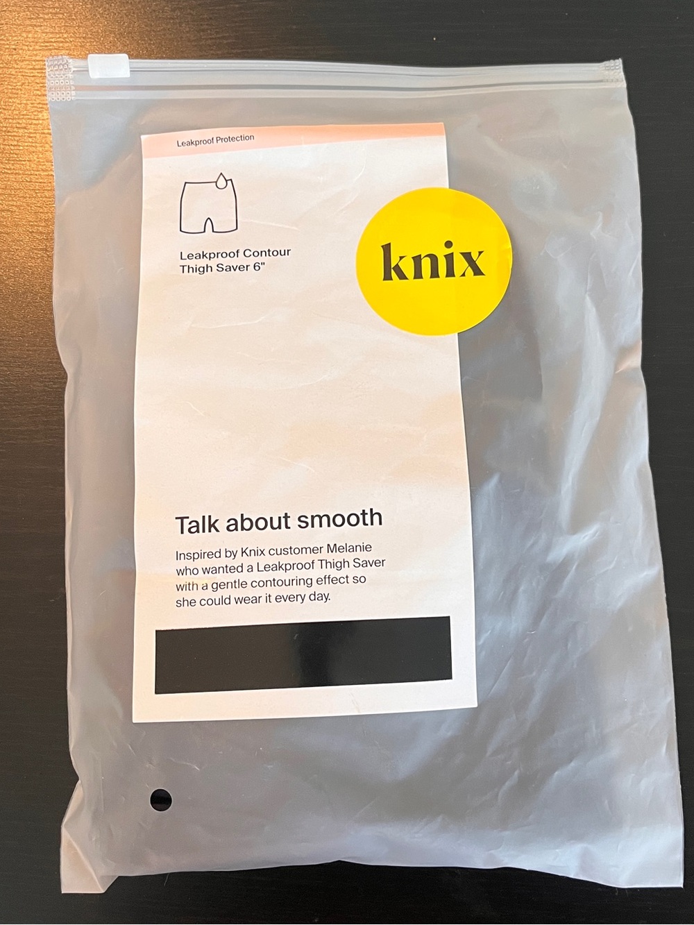 [$5 in a bundle] NWT Knix leakproof contour thigh saver short size XL black